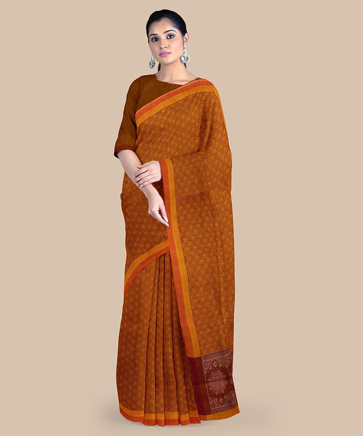 Mustard tussar silk handwoven chattisgarh saree