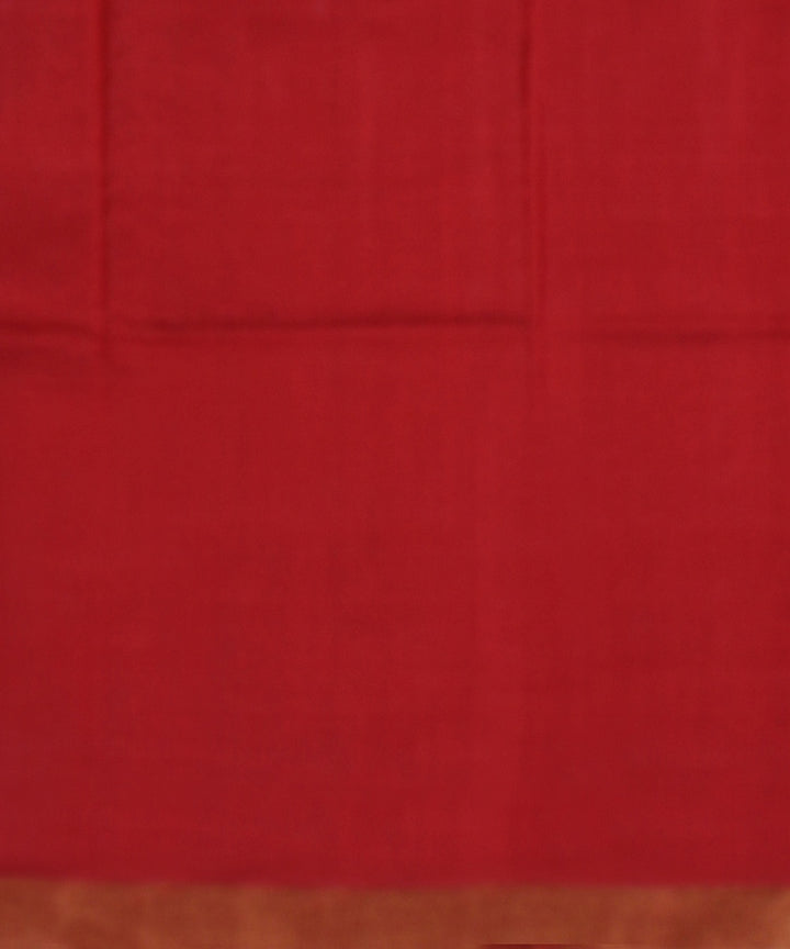 Red zari tussar silk handwoven chattisgarh saree
