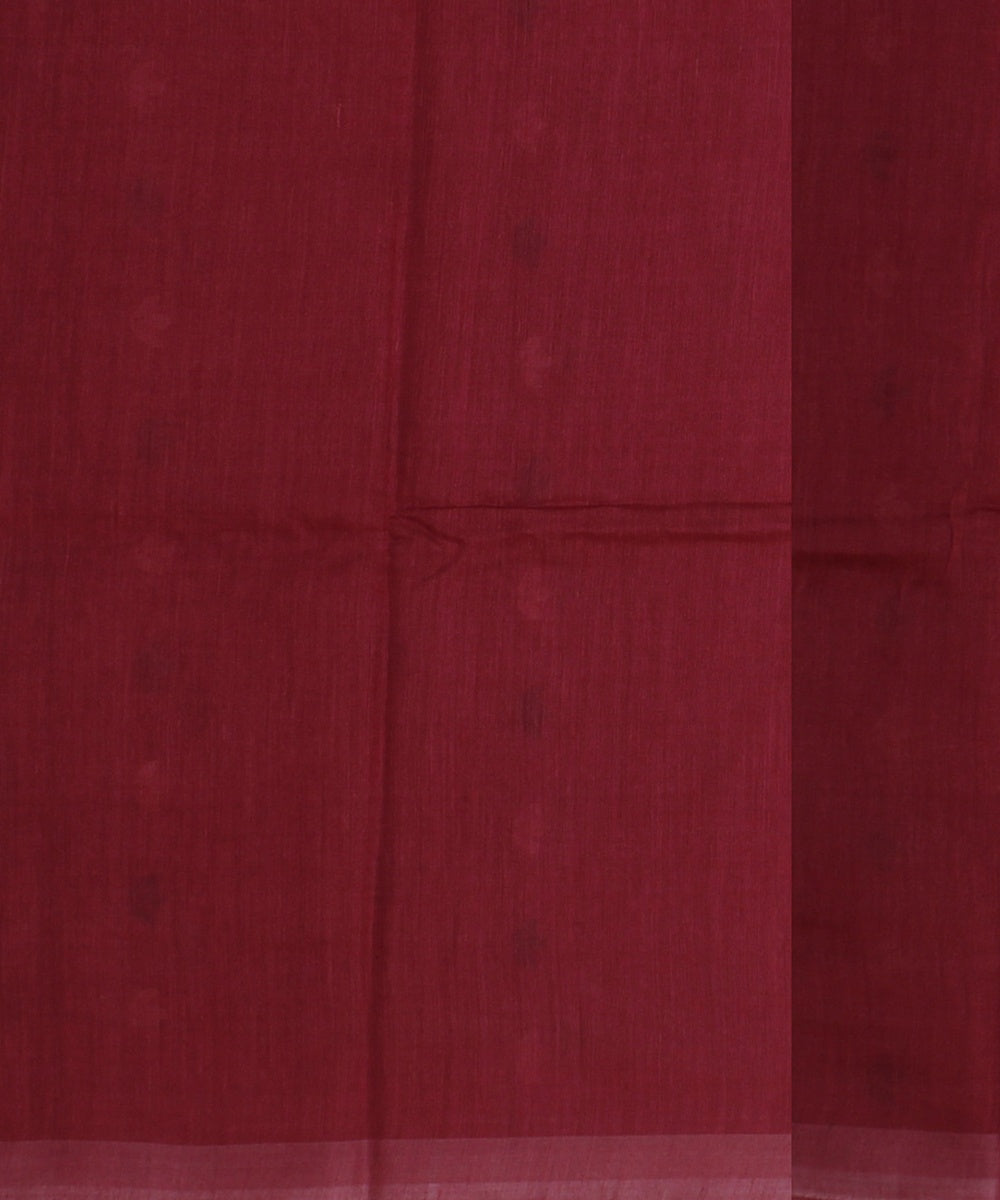 Maroon beige tussar silk handwoven chattisgarh saree