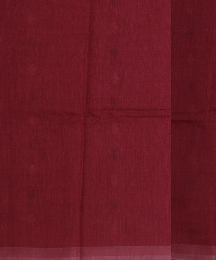 Maroon beige tussar silk handwoven chattisgarh saree