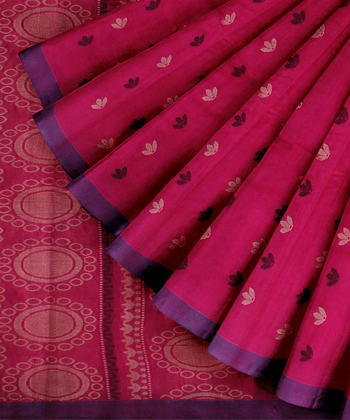 Pink blue tussar silk handwoven chattisgarh saree