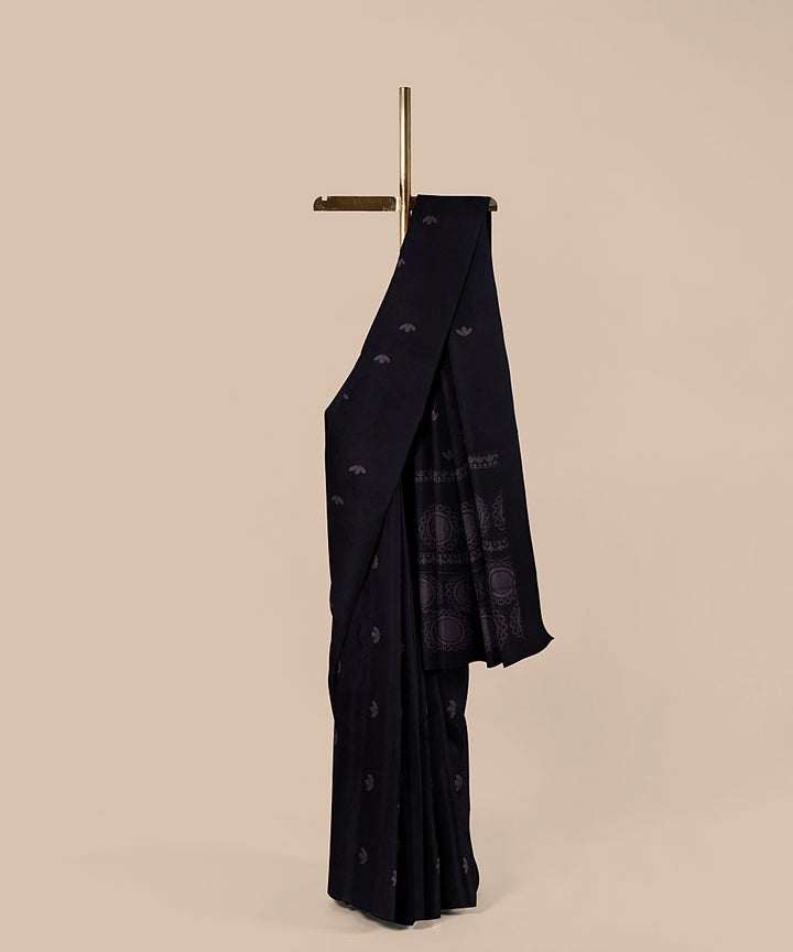 Coffee black tussar silk handwoven chattisgarh saree