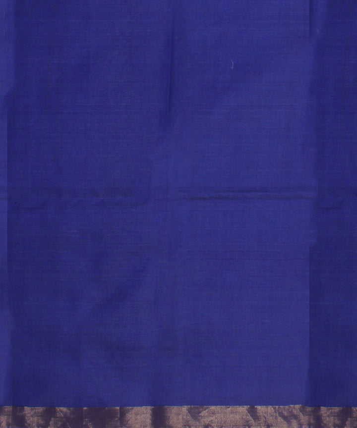 Navy blue yellow tussar silk handwoven chattisgarh saree