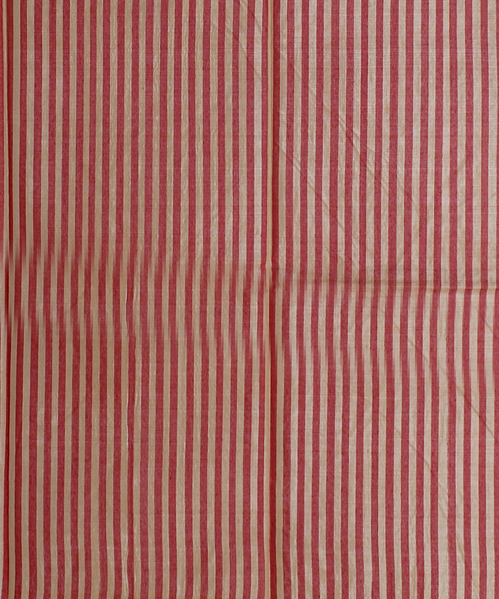 Beige pink tussar silk handwoven chattisgarh saree