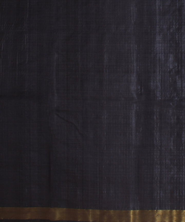 Grey gold zari chattisgarh tussar silk handwoven saree