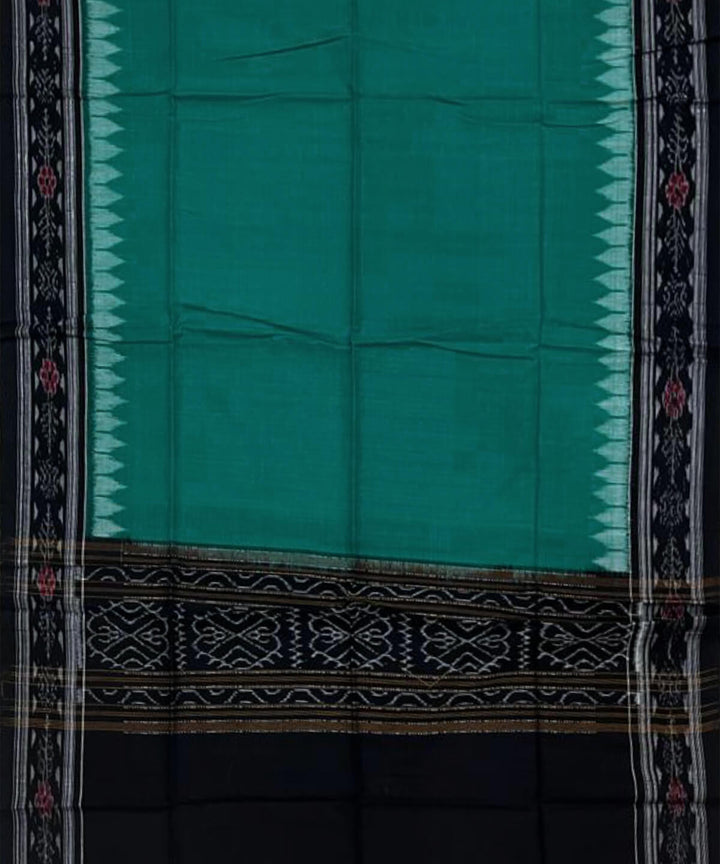 3pc Green black handloom cotton double ikat sambalpuri dress material