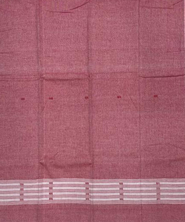 3pc Maroon multicolor handwoven cotton nuapatna dress material