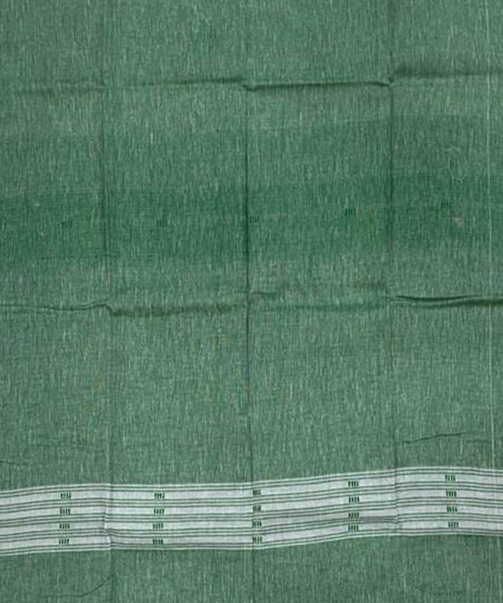 3pc Dark green handwoven cotton nuapatna dress material