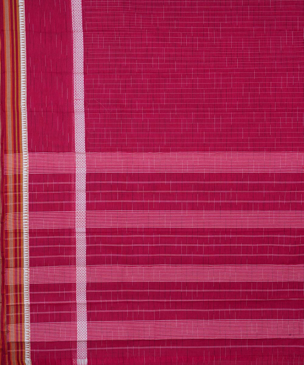 Pink cotton handwoven narayanapet saree