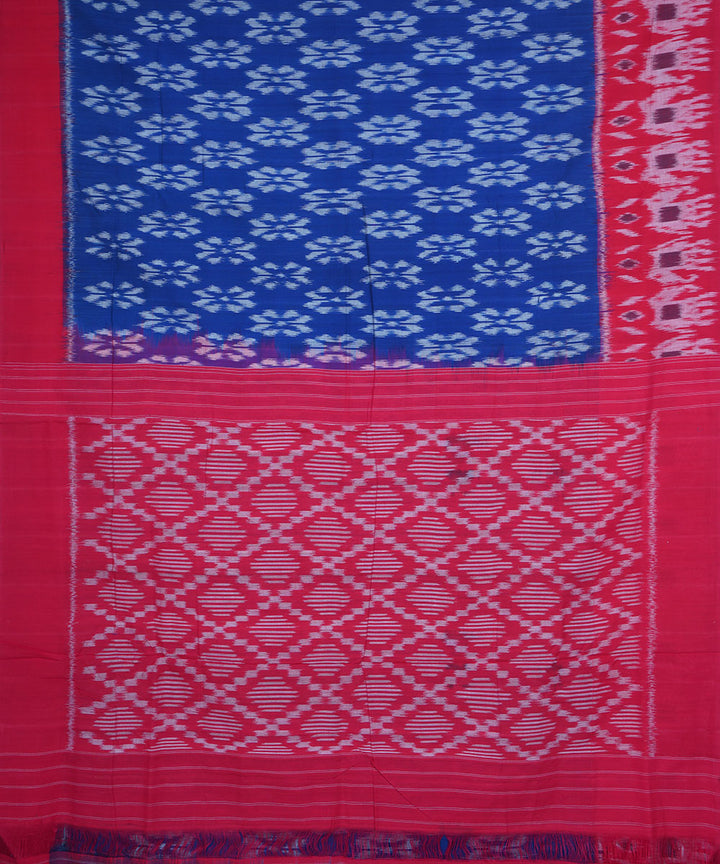 Navy blue cotton pochampally ikkat saree