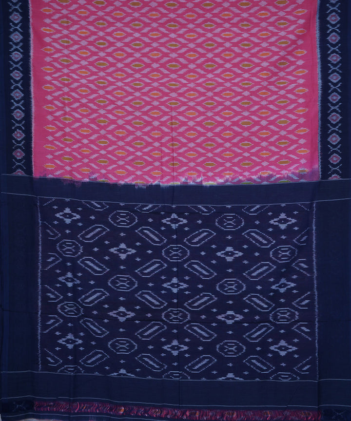 Pink cotton pochampally ikkat saree