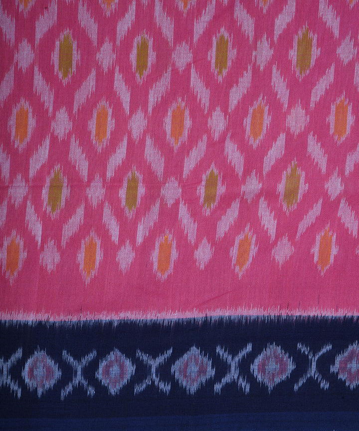 Pink cotton pochampally ikkat saree