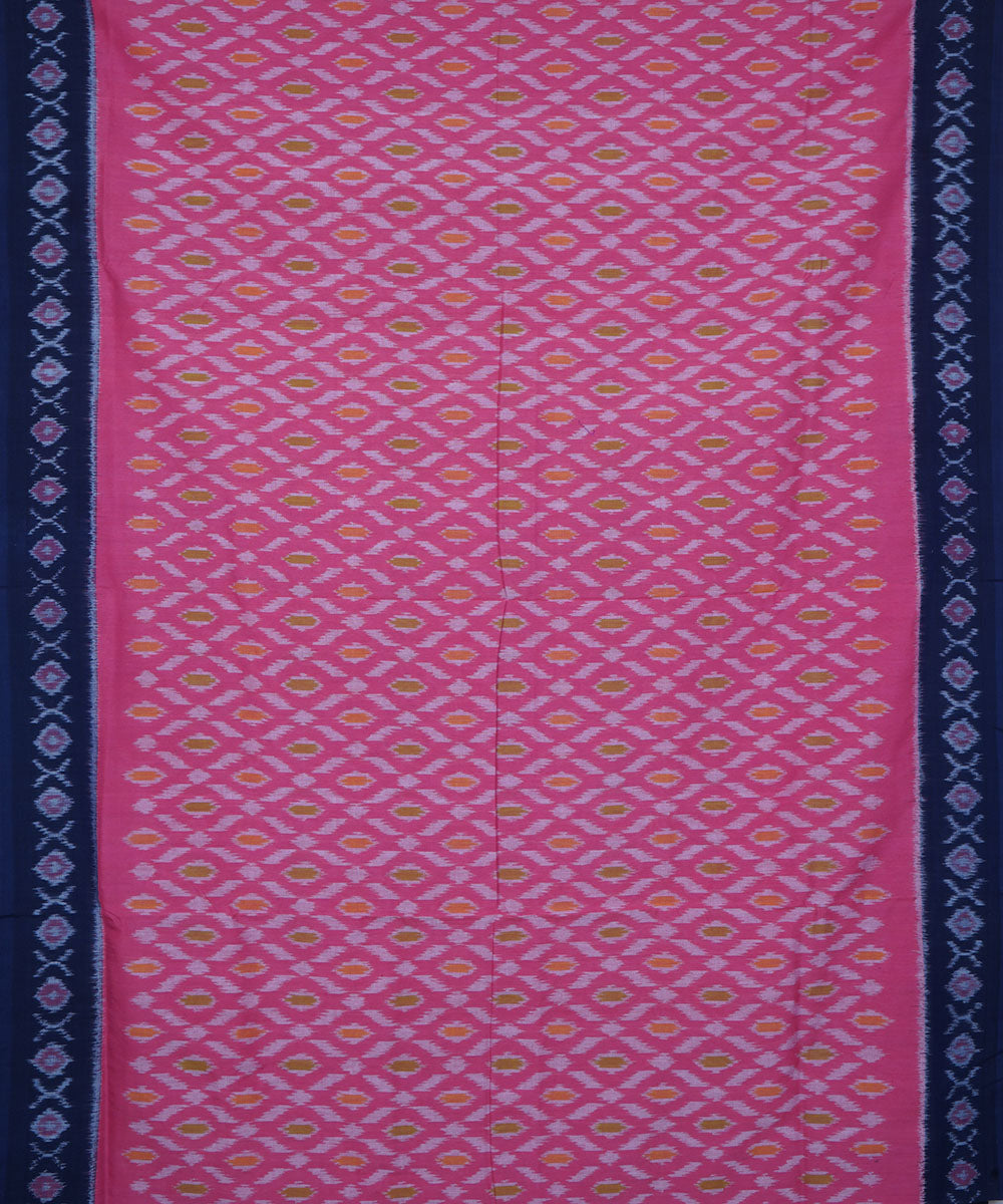 Pink cotton pochampally ikkat saree