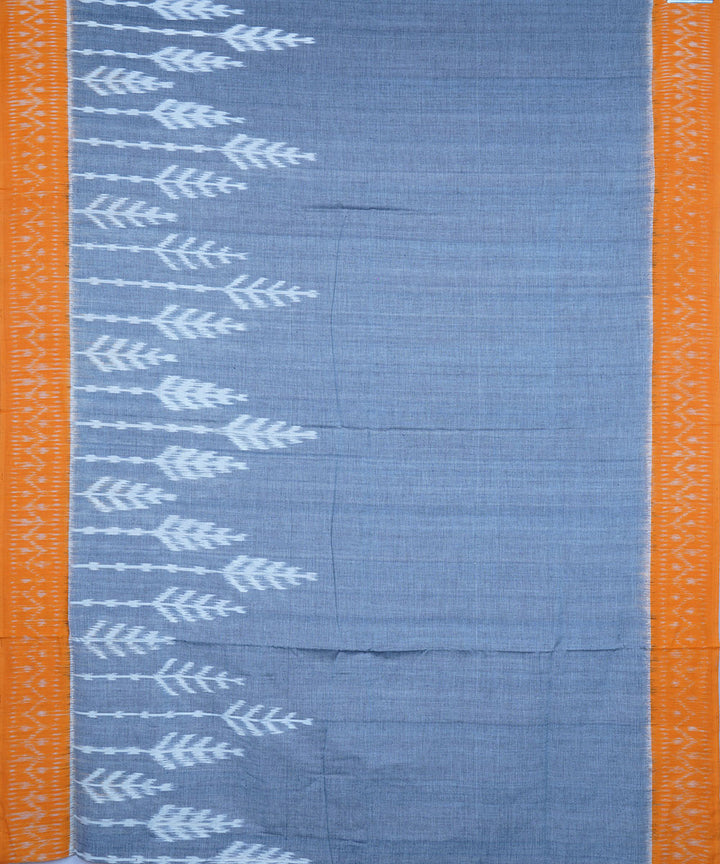 Grey cotton pochampally ikkat saree