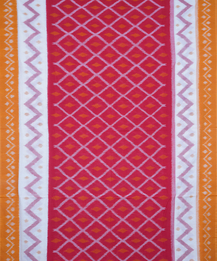 Red cotton pochampally ikkat saree