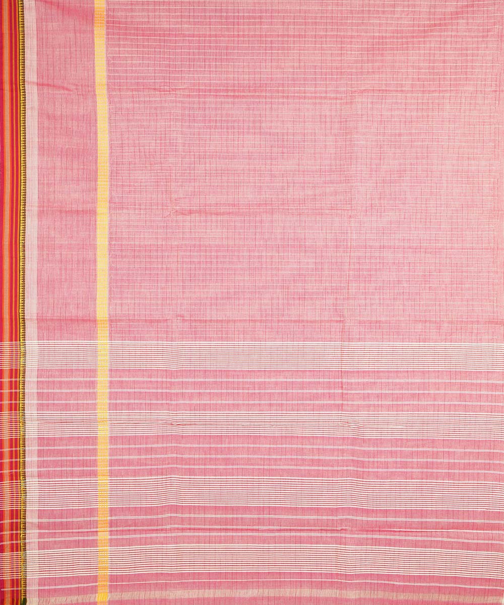 Light pink handloom cotton narayanapet saree