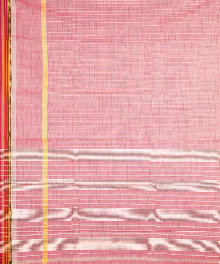 Light pink handloom cotton narayanapet saree