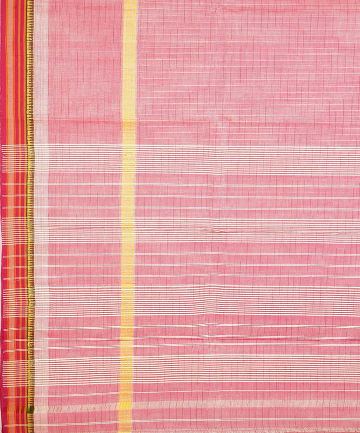 Light pink handloom cotton narayanapet saree