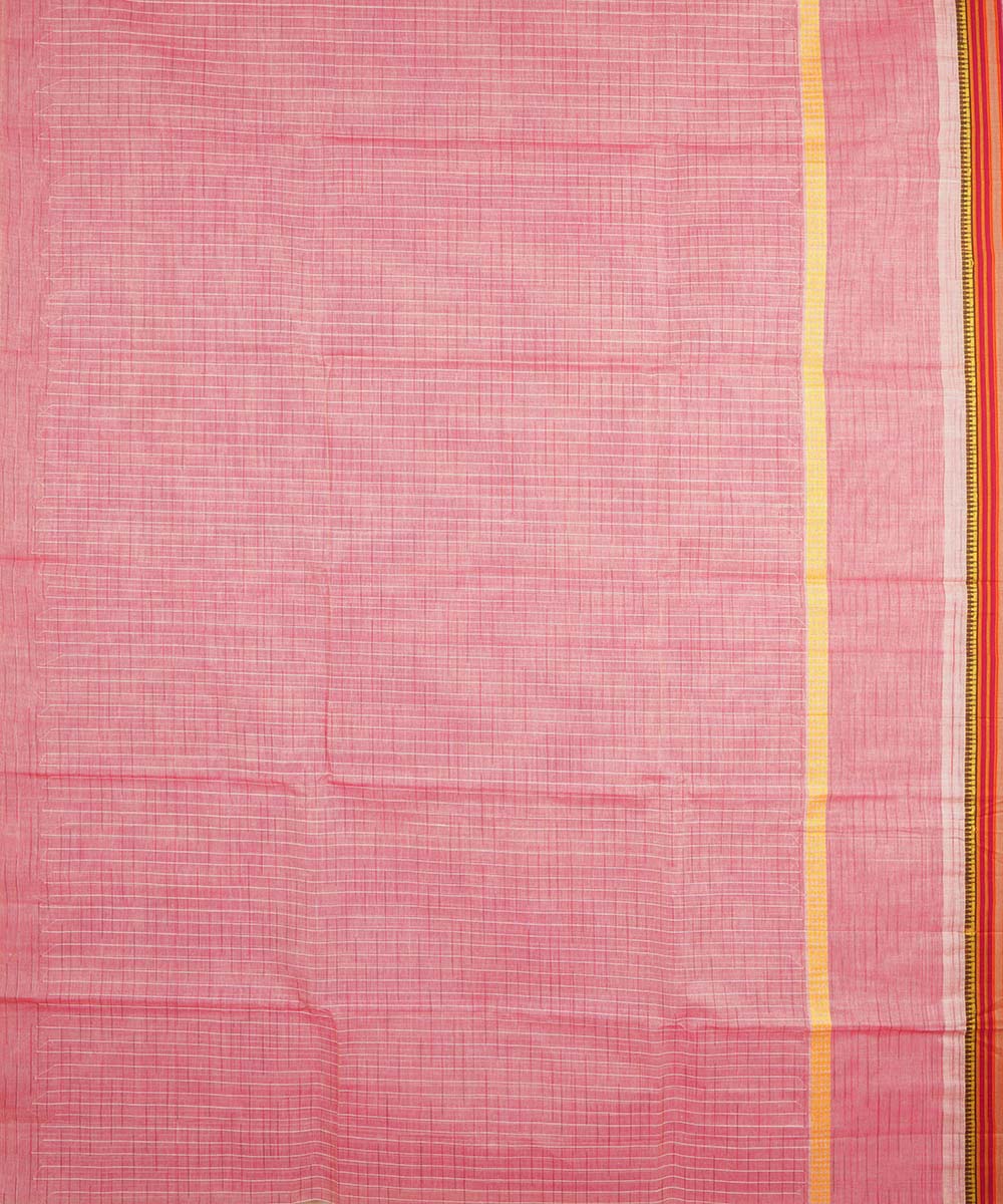Light pink handloom cotton narayanapet saree