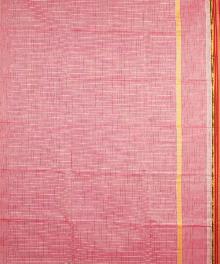 Light pink handloom cotton narayanapet saree