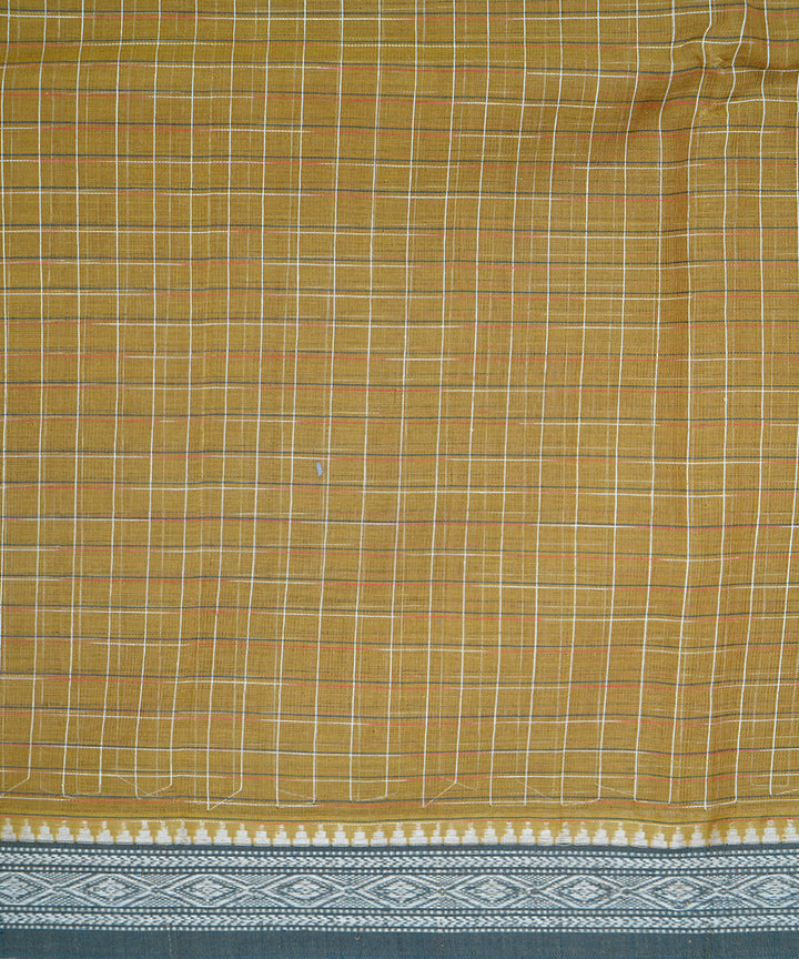 Brown handloom cotton narayanapet saree