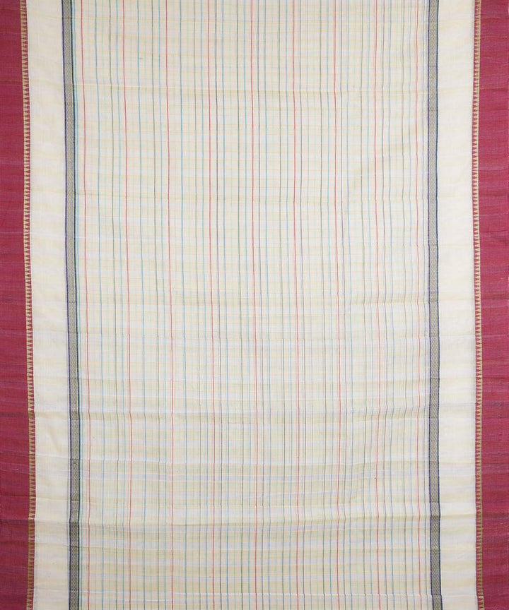 White handloom cotton narayanapet saree