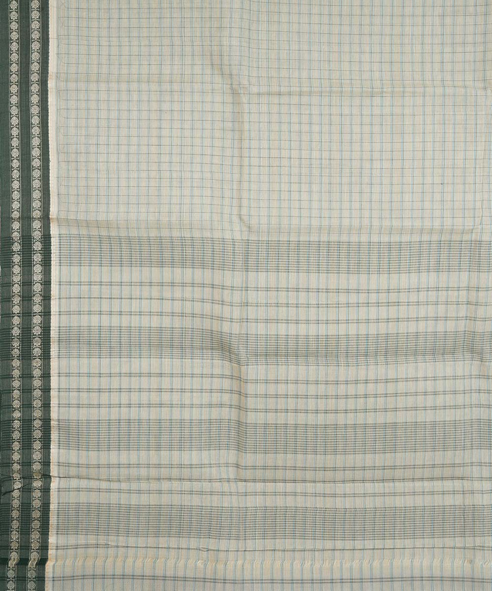Grey handloom cotton narayanapet saree