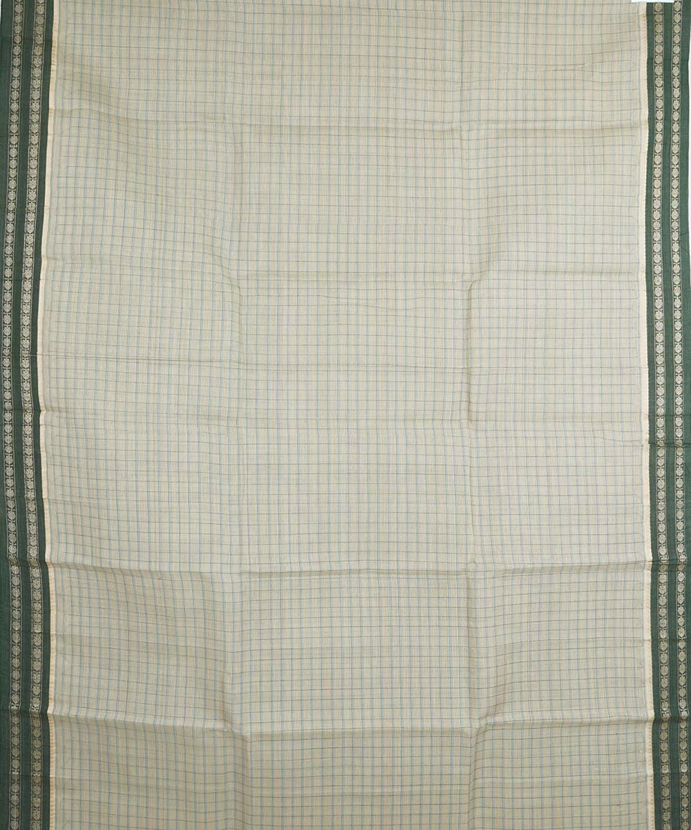 Grey handloom cotton narayanapet saree