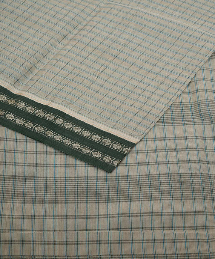 Grey handloom cotton narayanapet saree