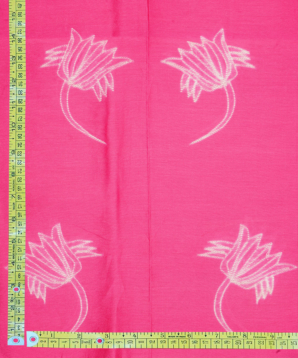 2.5m Pink handcrafted cotton silk shibori kurta material