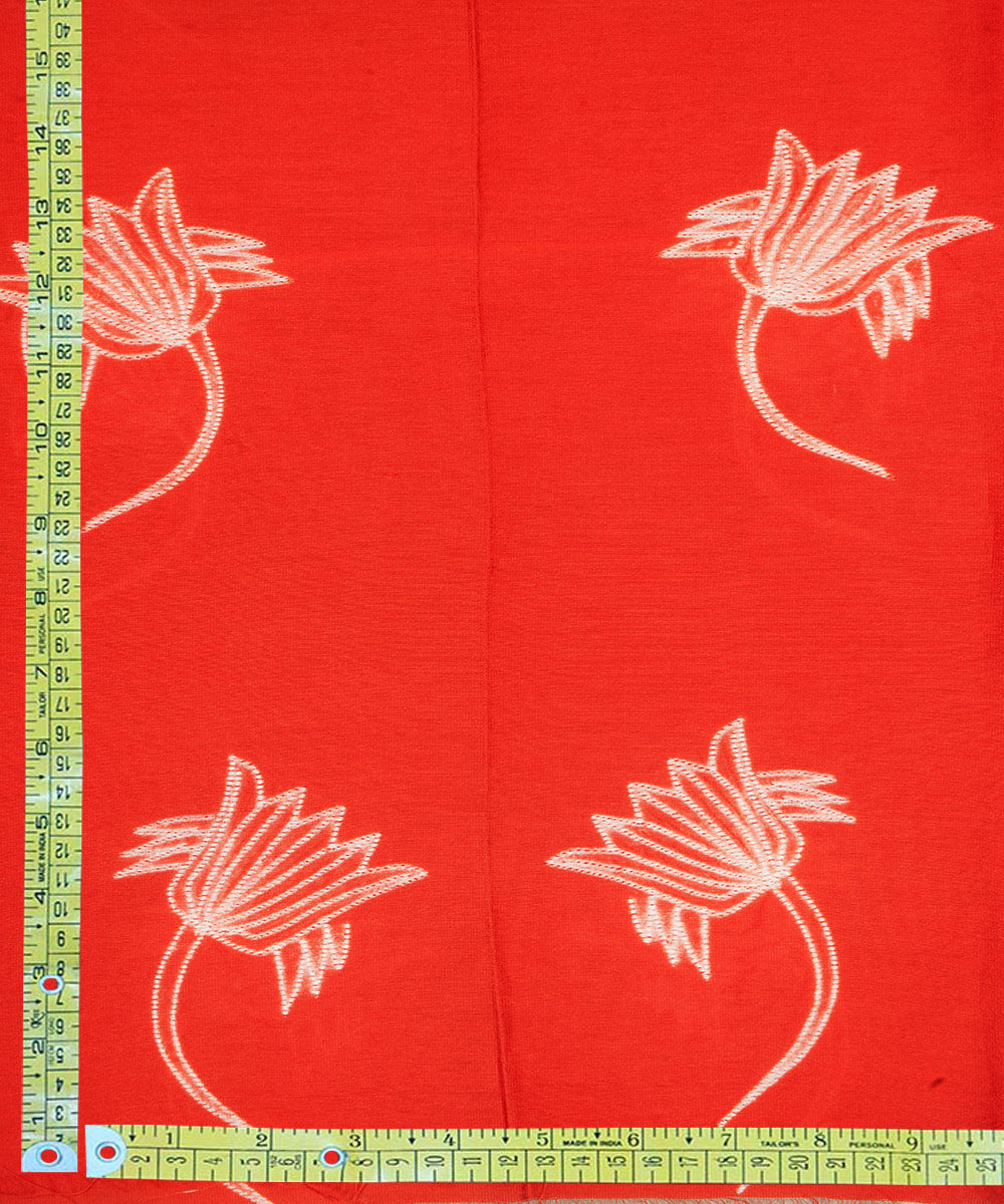 2.5m Red handcrafted cotton silk shibori kurta material