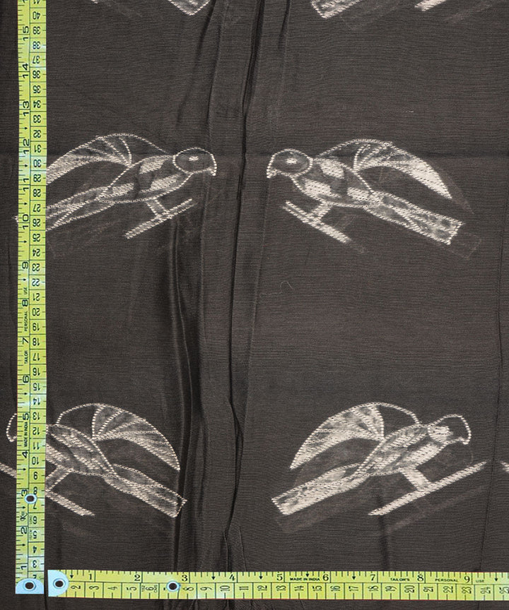 2.5m Black handcrafted cotton silk shibori kurta material