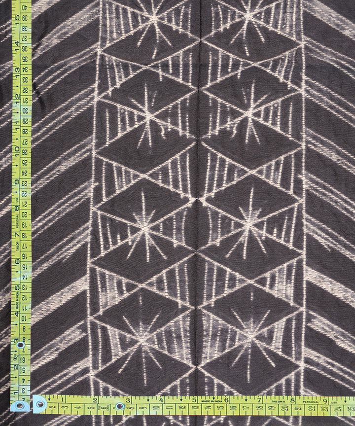 2.5m Black hand crafted cotton silk shibori kurta material