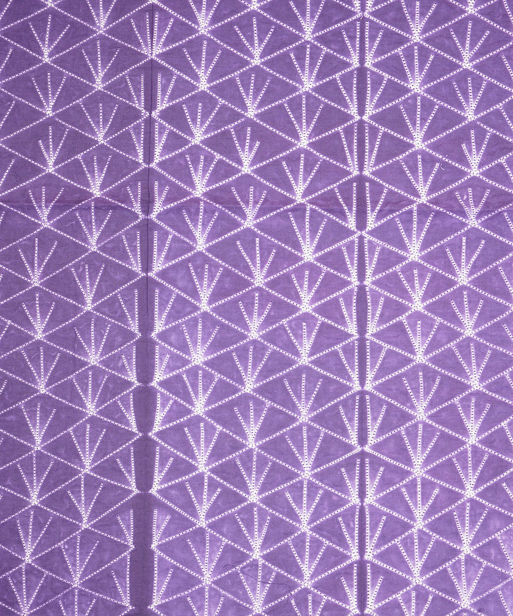 2.5m Purple handcrafted cotton shibori kurta material