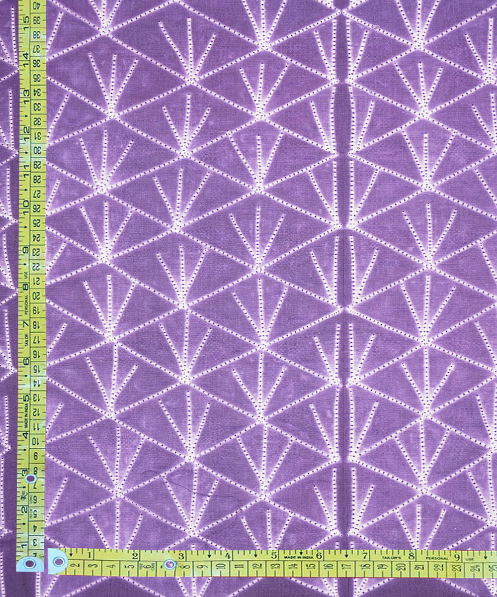 2.5m Purple handcrafted cotton shibori kurta material