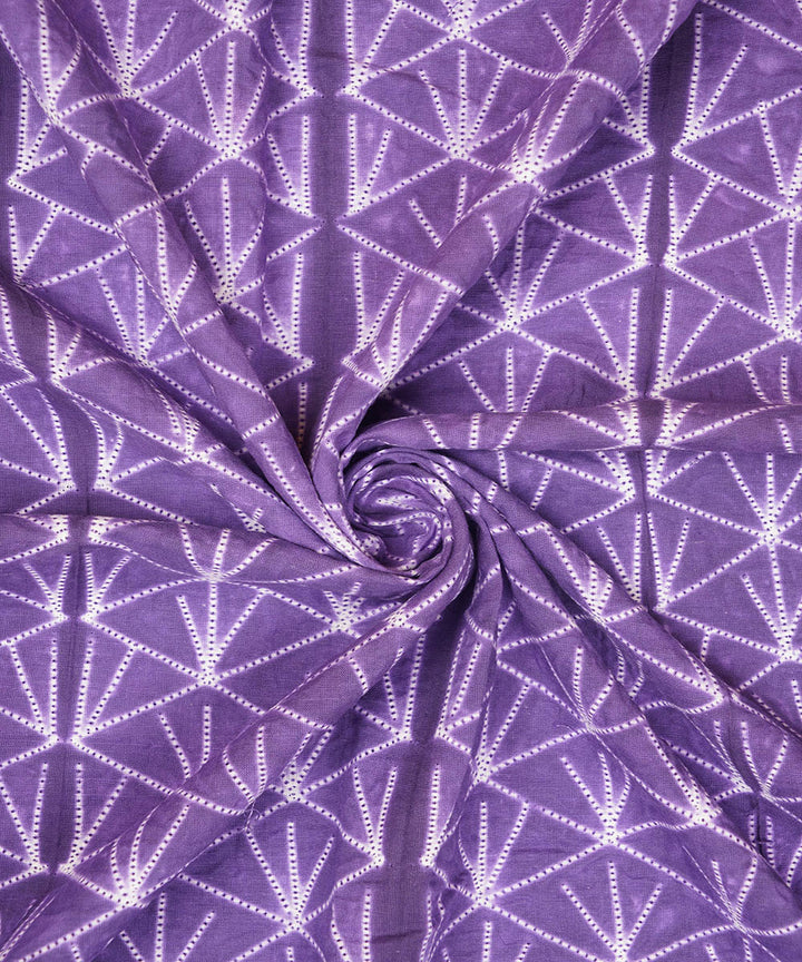 2.5m Purple handcrafted cotton shibori kurta material