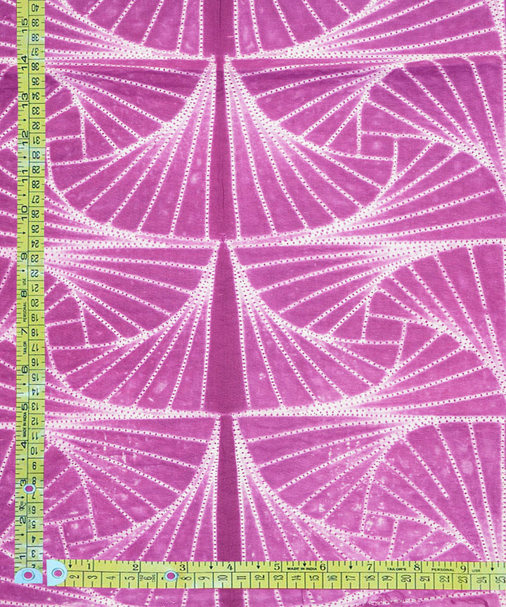 2.5m Purple hand crafted cotton shibori kurta material