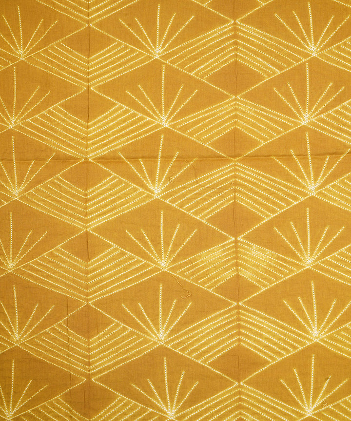 2.5m Mustard handcrafted cotton shibori kurta material