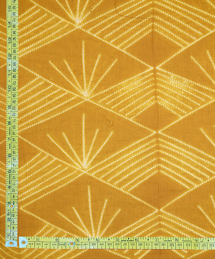 2.5m Mustard handcrafted cotton shibori kurta material