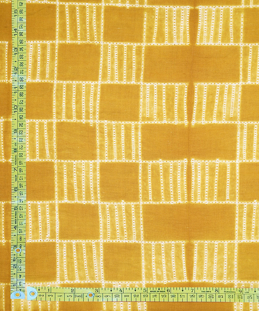 2.5m Olive Green handcrafted cotton shibori kurta material
