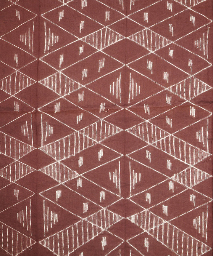2.5m Brown handcrafted cotton shibori kurta material