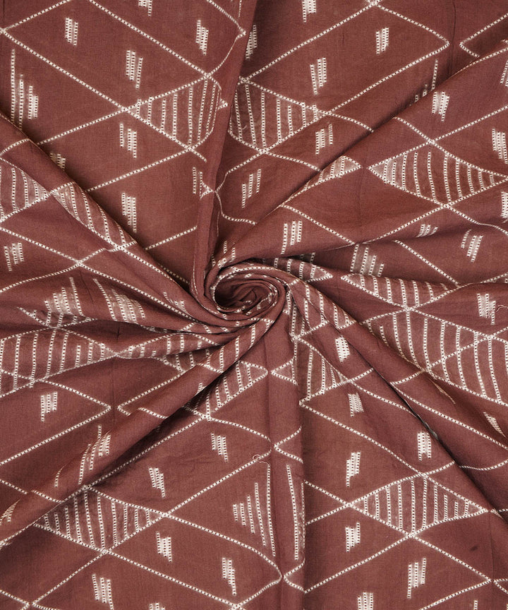 2.5m Brown handcrafted cotton shibori kurta material