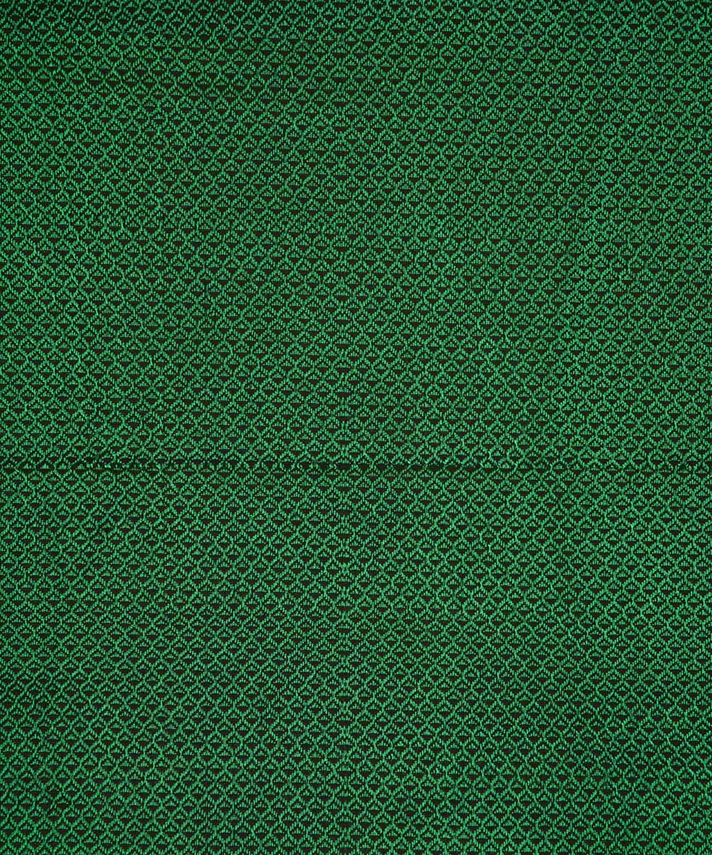 3m Green black handloom cotton art silk khana kurta material