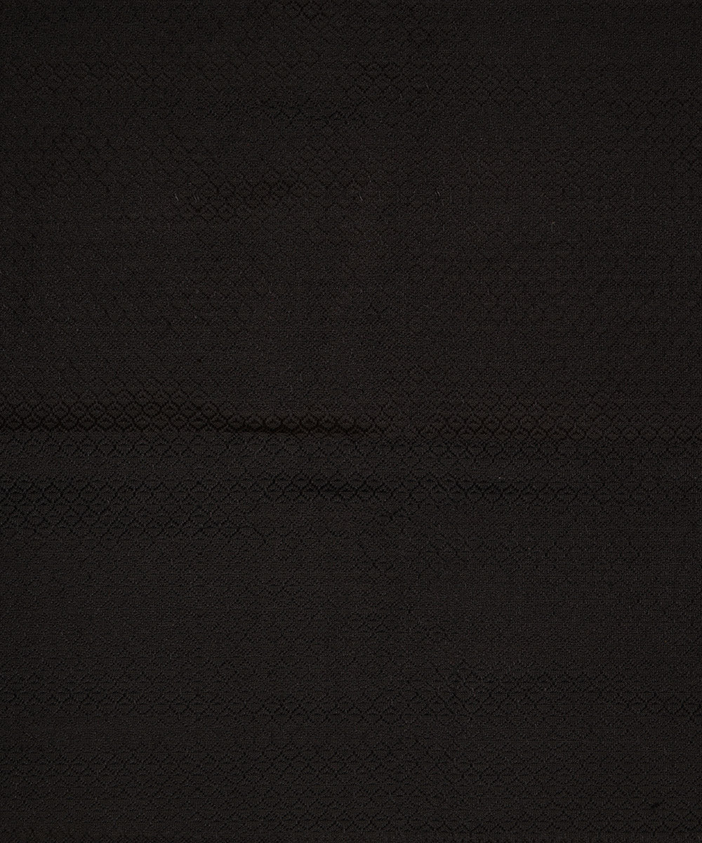 Black handwoven cotton art silk khana fabrics