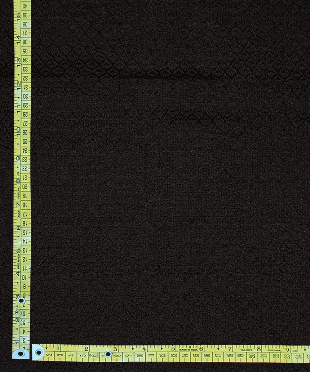 Black handwoven cotton art silk khana fabrics