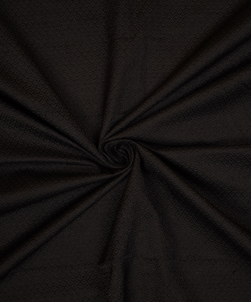 Black handwoven cotton art silk khana fabrics