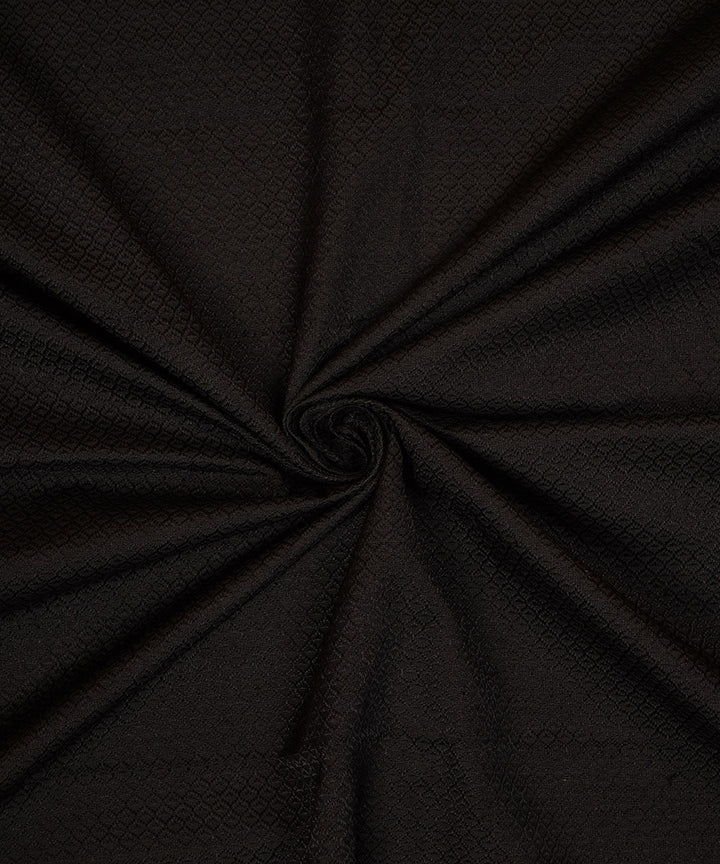Black handwoven cotton art silk khana fabrics