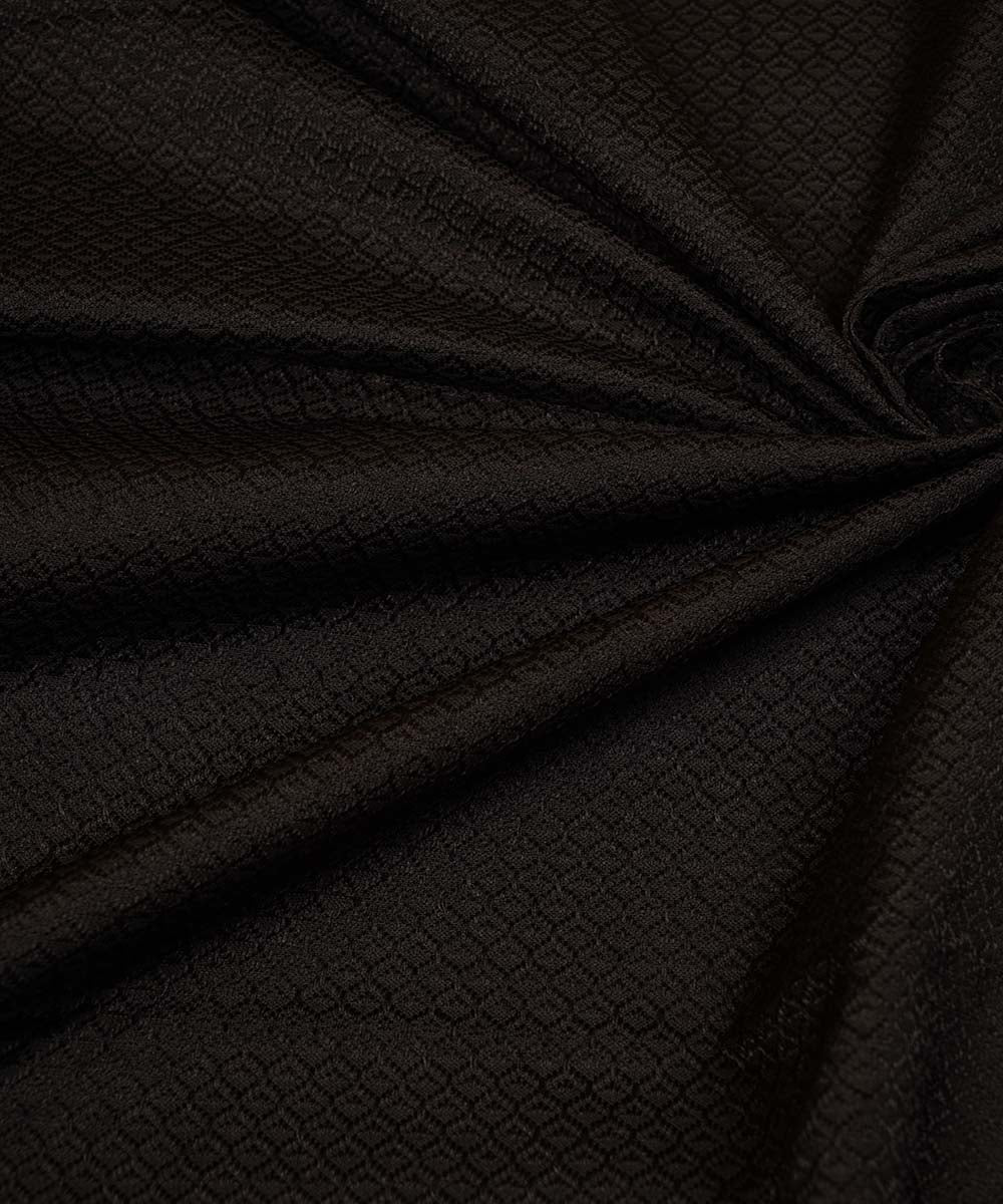 Black handwoven cotton art silk khana fabrics