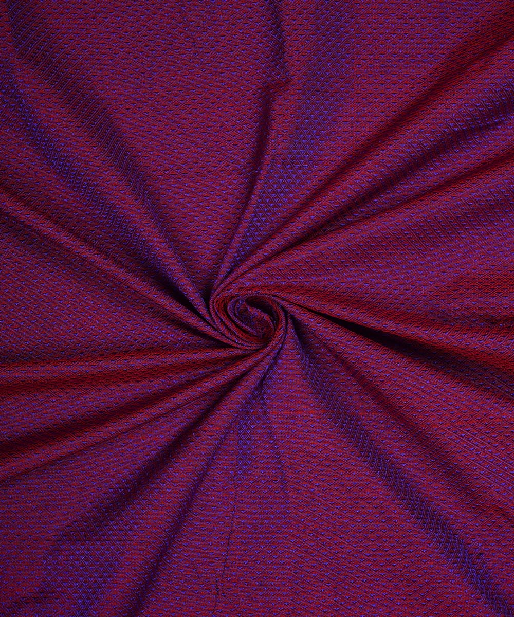 3m Lavender black handwoven cotton art silk khana kurta material