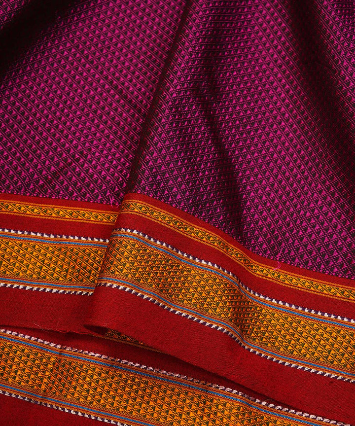 3m Blue maroon handloom cotton art silk khana kurta material